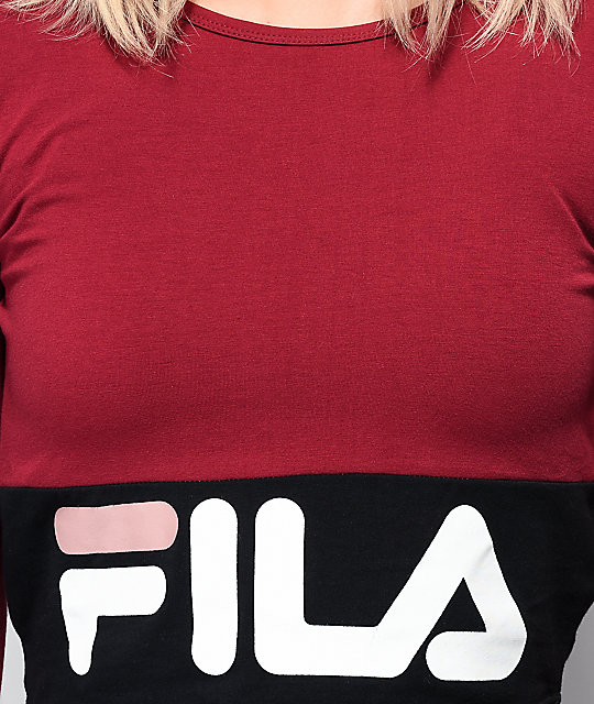 fila burgundy shirt