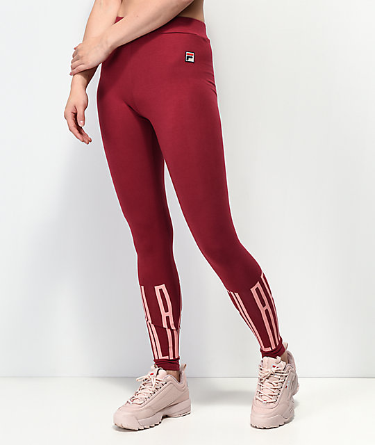 pink fila leggings