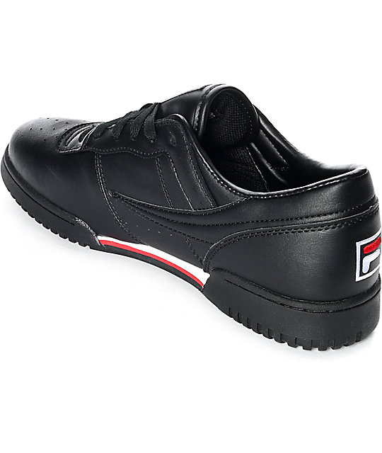 fila red black white shoes