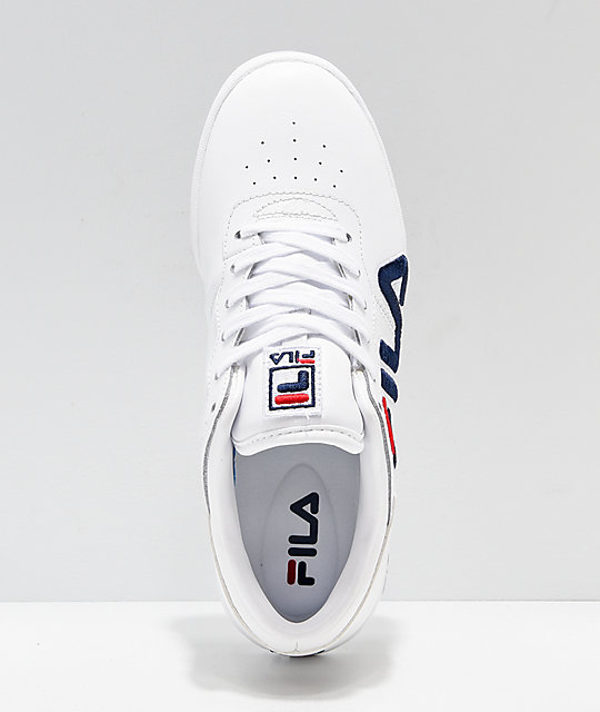 fila white and red sneakers