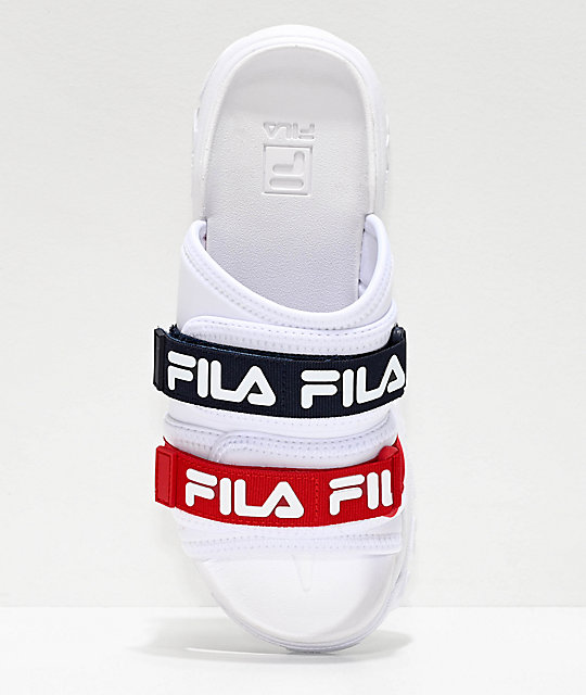 chanclas fila rojas
