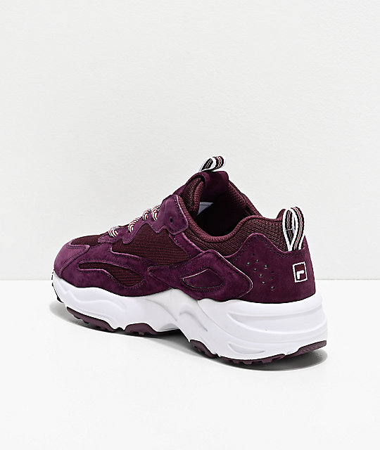 maroon fila shoes