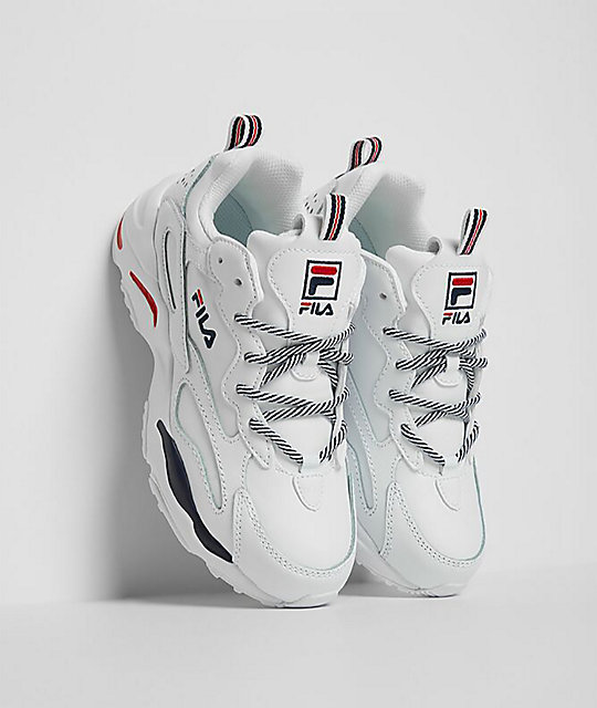 fila ray tracer white navy red