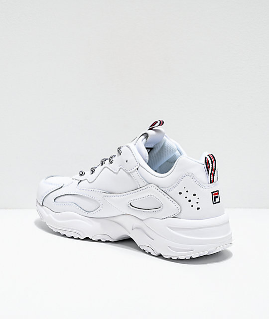 FILA Ray Tracer White, Blue & Red Shoes | Zumiez