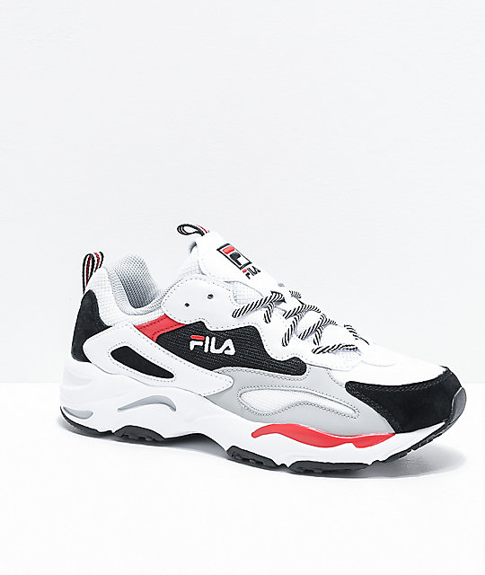 FILA Ray Tracer White, Grey & Red Shoes FILA Ray Tracer White, Grey & Red Shoes