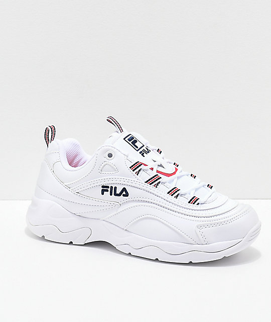 fila shoes white and blue