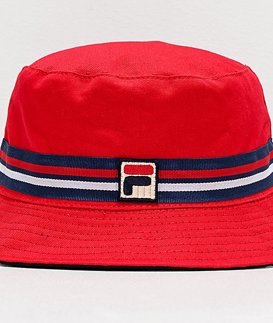 red fila bucket hat