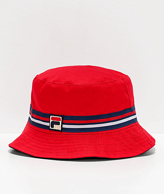 red fila bucket hat