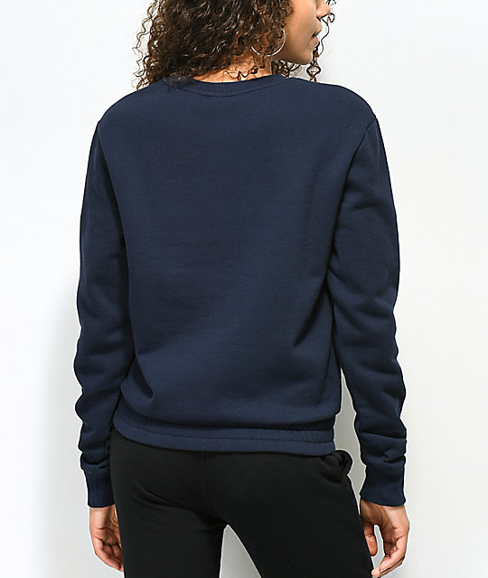 navy crew neck sweatshirt