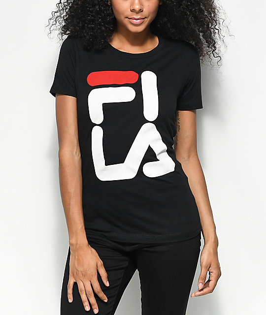 camiseta fila negra