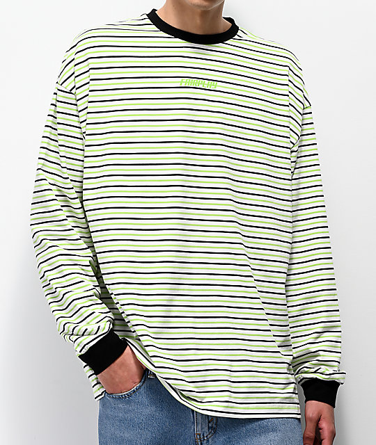 striped long sleeve sweatshirt