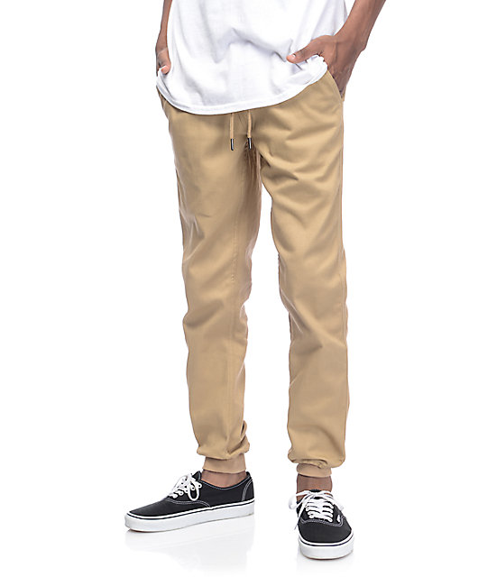 zumiez khaki joggers