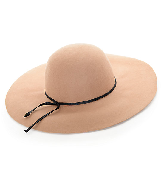 camel felt floppy hat