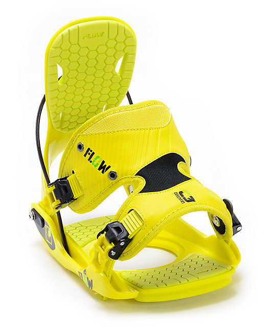 Flow Quattro Lime Green Snowboard Bindings | Zumiez