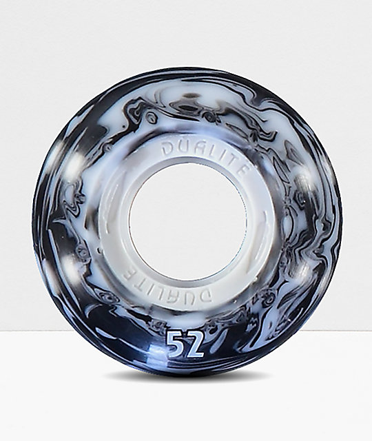 Form Dualite White and Black Swirl 52mm Skateboard Wheels Zumiez