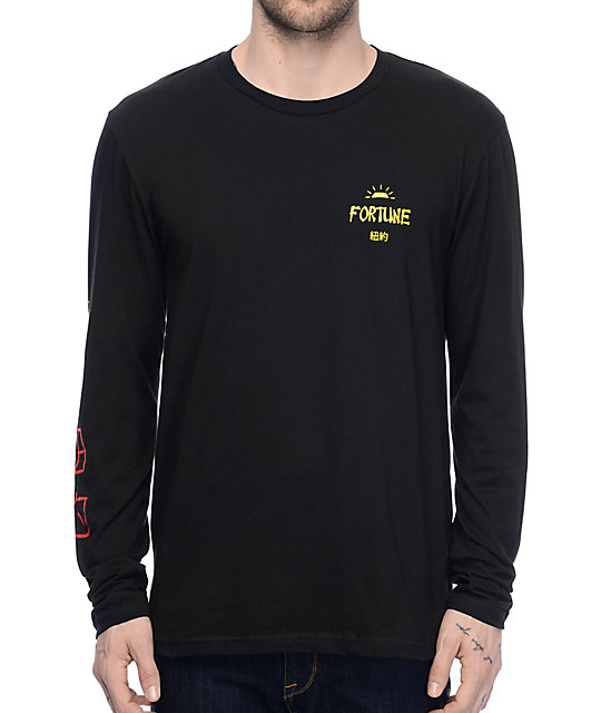 Fortune Lantern Black Long Sleeve T-Shirt | Zumiez