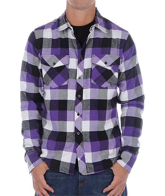 Fox Indecision Purple Flannel Shirt | Zumiez