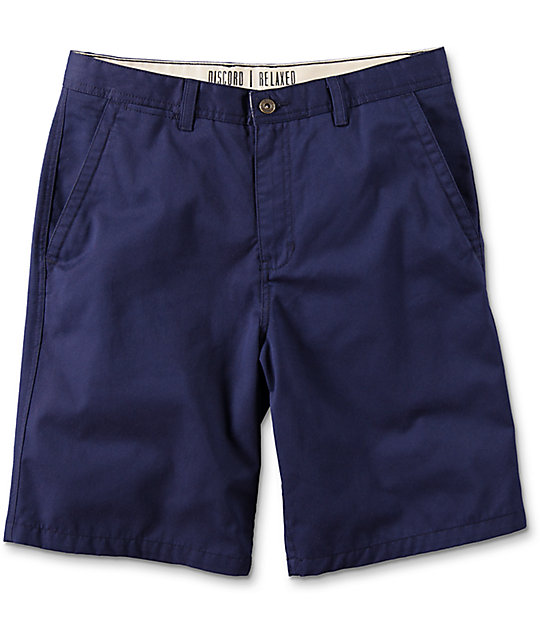 Free World Discord Navy Chino Shorts at Zumiez : PDP