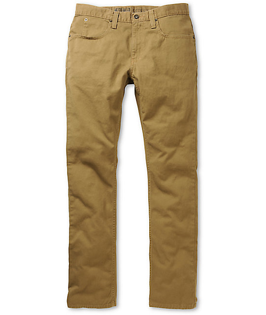 Free World Messenger Dark Khaki Skinny Twill Pants | Zumiez