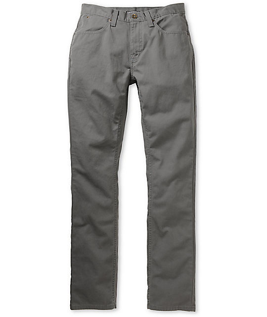 Free World Messenger Grey Twill Skinny Pants