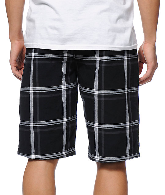 plaid chino shorts