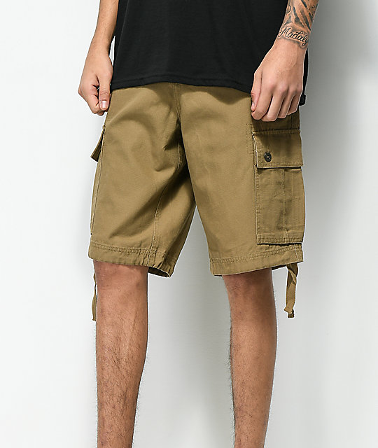 dark khaki cargo shorts