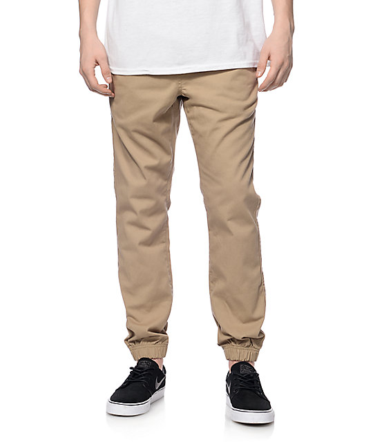 zumiez khaki joggers