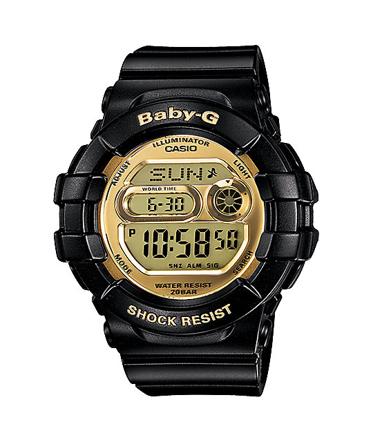 g shock watch black and gold
