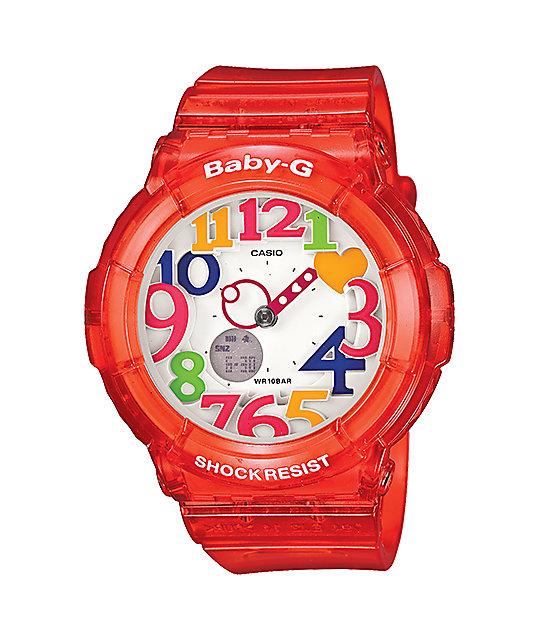 G Shock Baby G Bga 131 4b Jelly Red Watch Zumiez