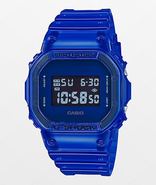 navy blue digital watch
