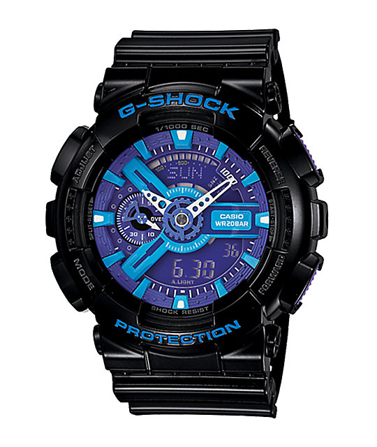 g shock purple and black