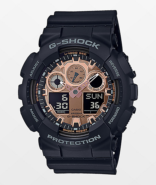 g shock ga 100 rose gold