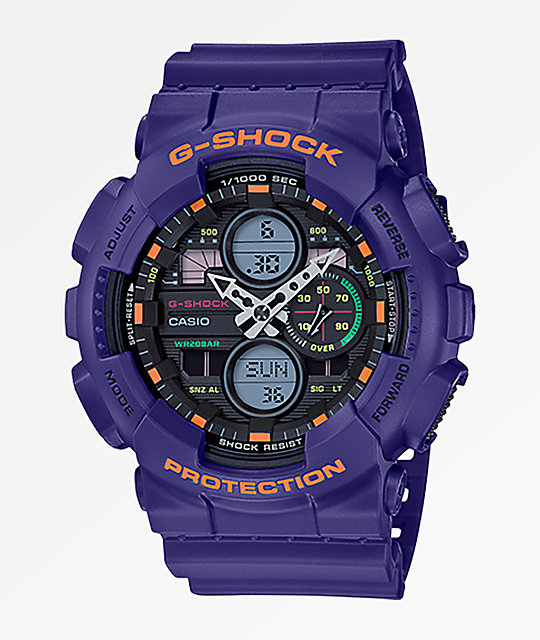 g shock purple yellow