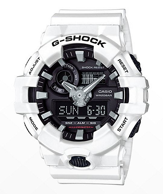 g shock snow white