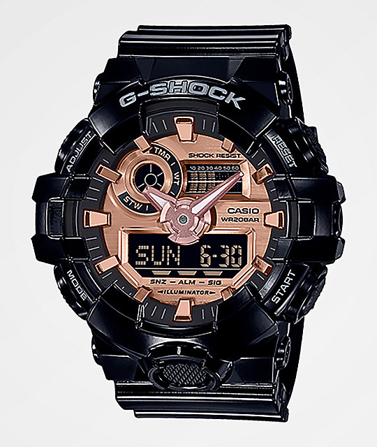 g shock watch white and rose gold