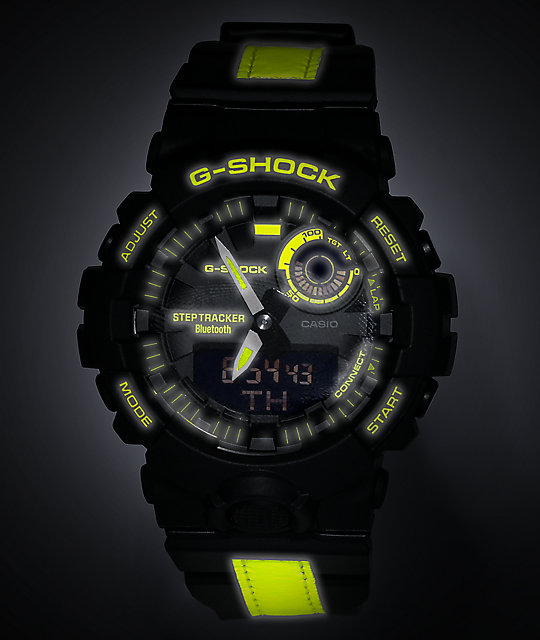 g shock black and green