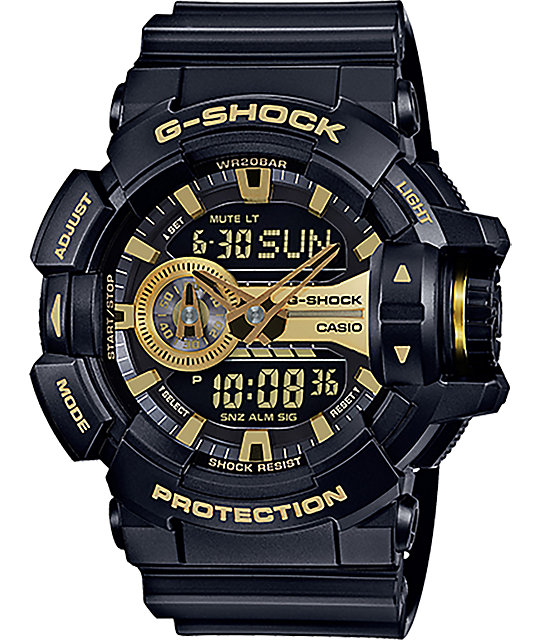 G-Shock Garish GA-400GB-1A9 Black & Gold Watch | Zumiez