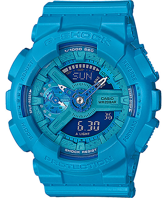 digital blue watch