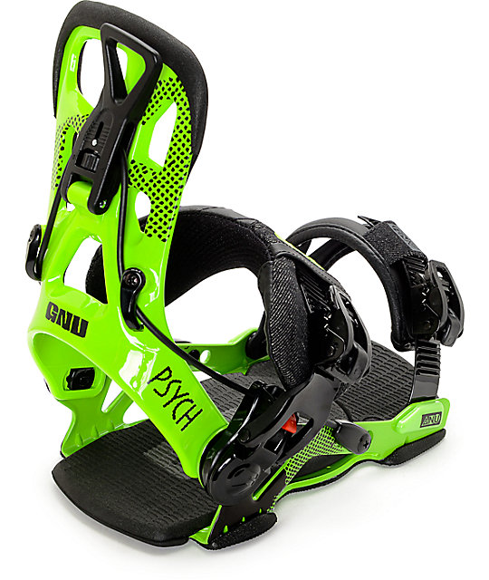 GNU Psych Green Snowboard Bindings | Zumiez