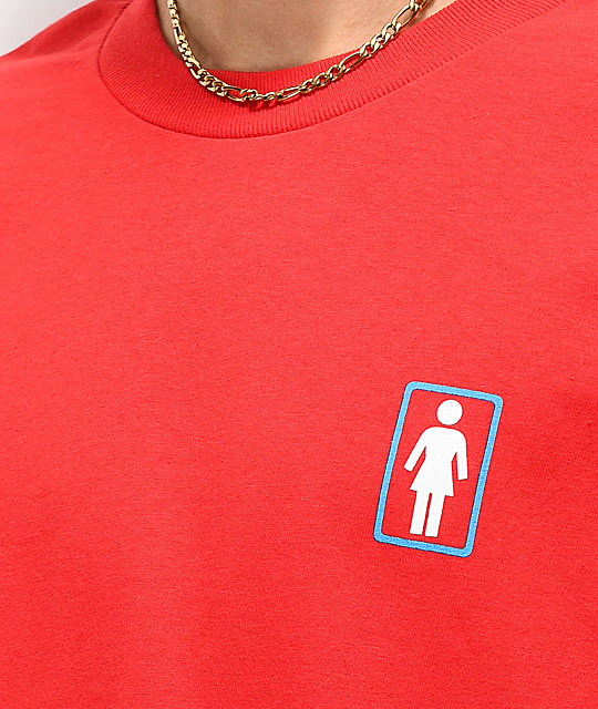 Girl X Hello Kitty 45th Anniversary Rainbow Red T Shirt Zumiez 