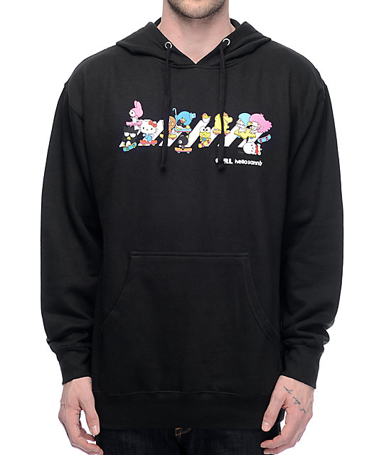 Girl x Hello Sanrio Crosswalk Black Hoodie at Zumiez : PDP