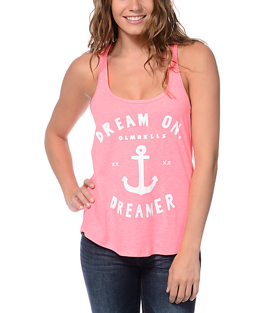 Glamour Kills Dream On Dreamer Neon Pink Tank Top | Zumiez