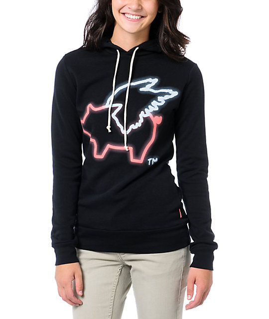 Glamour Kills Name In Lights Black Pullover Hoodie | Zumiez