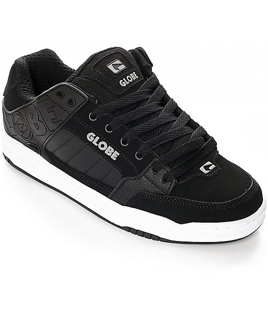 Globe Tilt Black & White Nubuck Skate Shoes | Zumiez