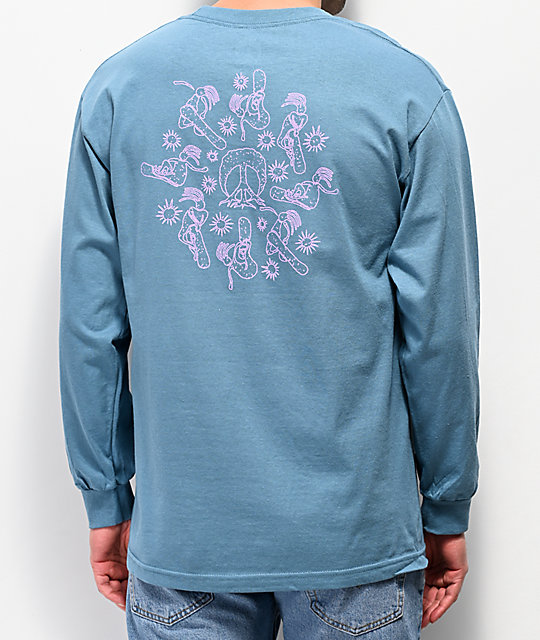 slate blue t shirt