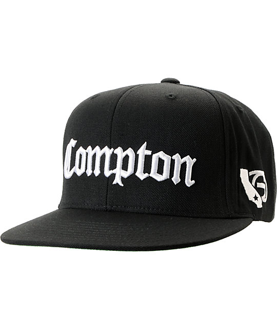 Gold Wheels Compton Black Starter Snapback Hat at Zumiez : PDP