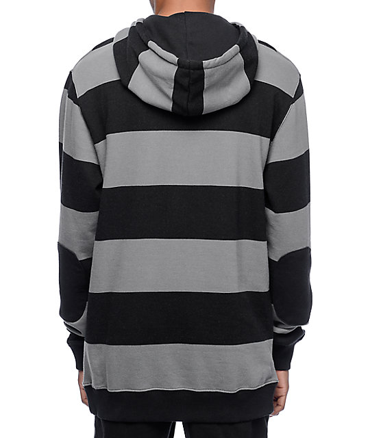 grey striped hoodie