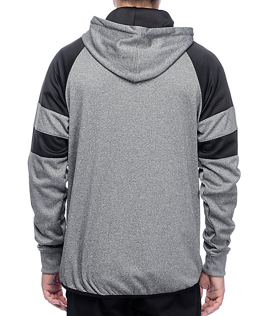 half black half grey hoodie