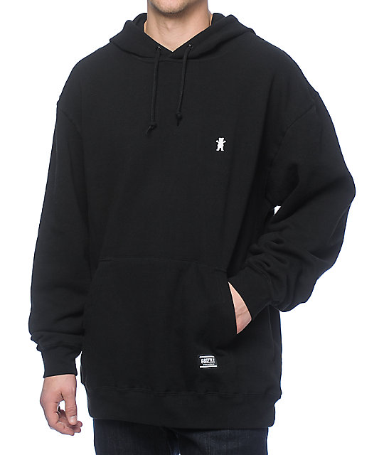 embroidered black hoodie