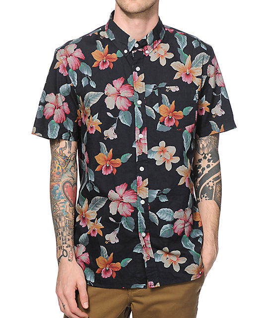 HUF Aloha Aina Floral Button Up Shirt